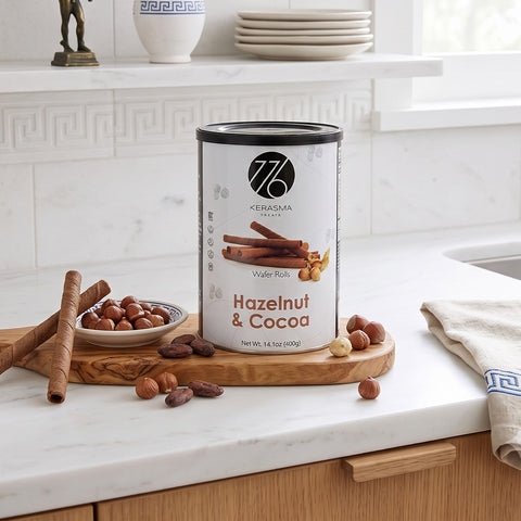 Hazelnut & Cocoa Wafer Rolls